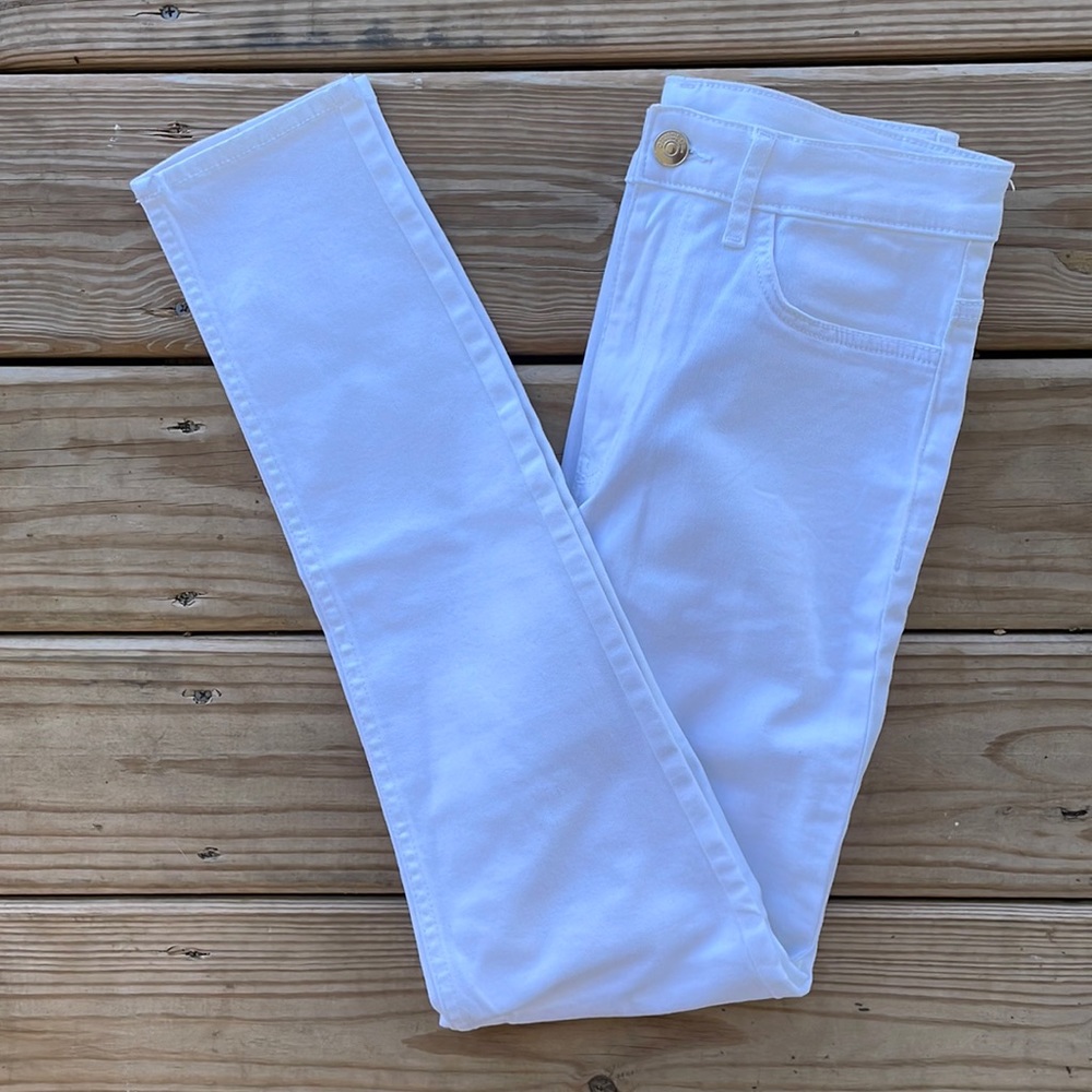 H&M White High-Rise Skinny Jeans